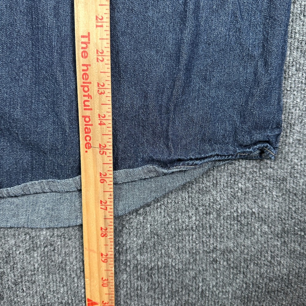 Tecovas Denim Pearl Snap Western Shirt Indigo Blue Long Sleeve Yoke Mens Size XL - Picture 4 of 7